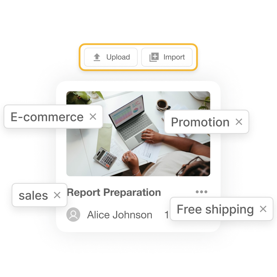 Upload your product footage into Visla’s ecommerce video creator, and organize it automatically in Private Stock.